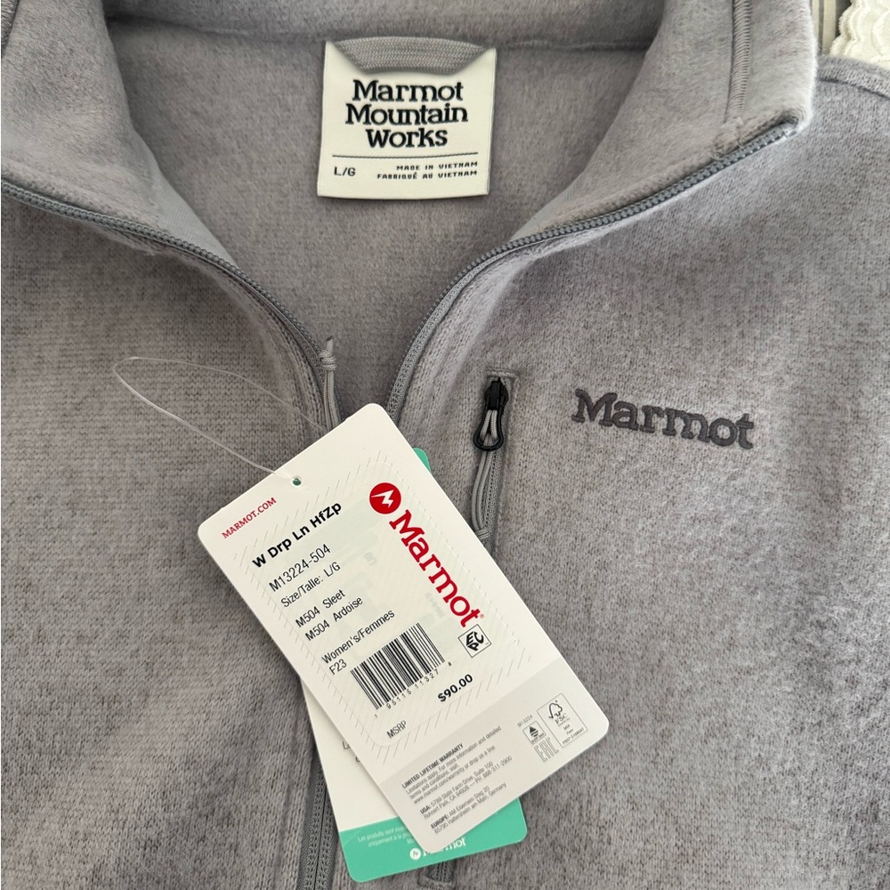 NWT Marmot Gray Puffer Jacket